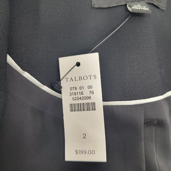 NWT Talbots Women's Professional Career One Button Black Blazer Size 2 - Picture 11 of 14